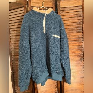 Half zip blue sweater